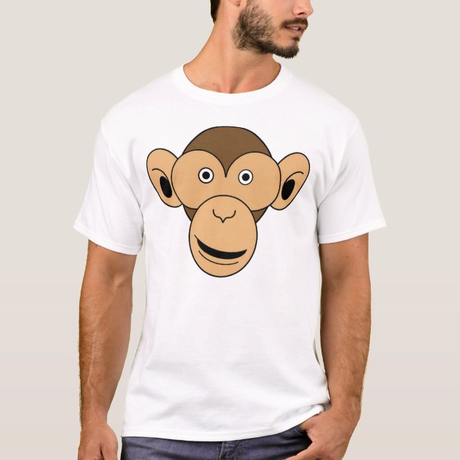 Camiseta Cor da cara do macaco (Frente)