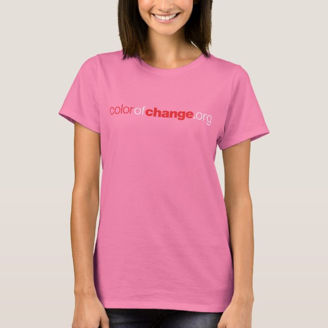 Camiseta Cor da Mudança da T-shirt feminina (Frente)