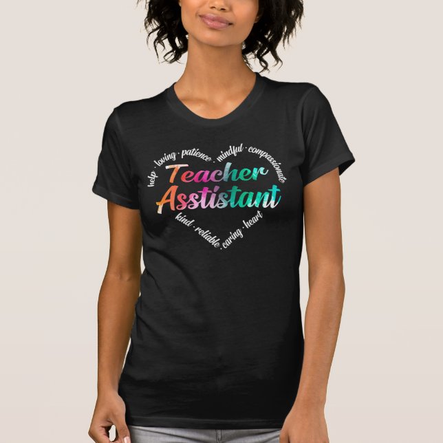 Camiseta Cor da Nuvem do Coração do Assistente de Professor (Frente)