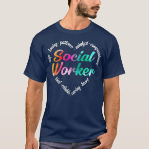 Camiseta Cor da Nuvem do Coração do Trabalhador Social