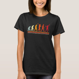 Camiseta Cor Da Vintagem Da Evolução Do Jogador De Tênis Cu