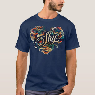 Camiseta COR DA VINTAGEM DE VIGNETTE Tímida