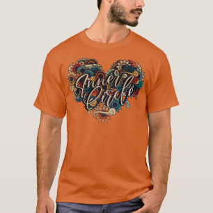 Camiseta COR DA VINTAGEM DO Círculo Interior