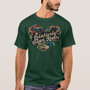 Camiseta COR DA VINTAGEM VIGNETTE DE Rios relativamente lim