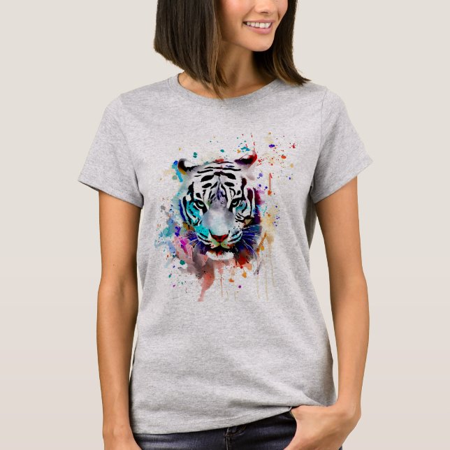 Camiseta cor d'água do tigre (Frente)