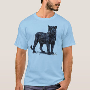 Camiseta cor de água pantera negra