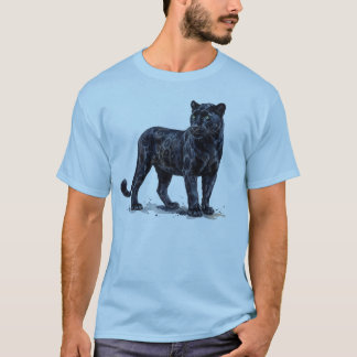 Camiseta cor de água pantera negra