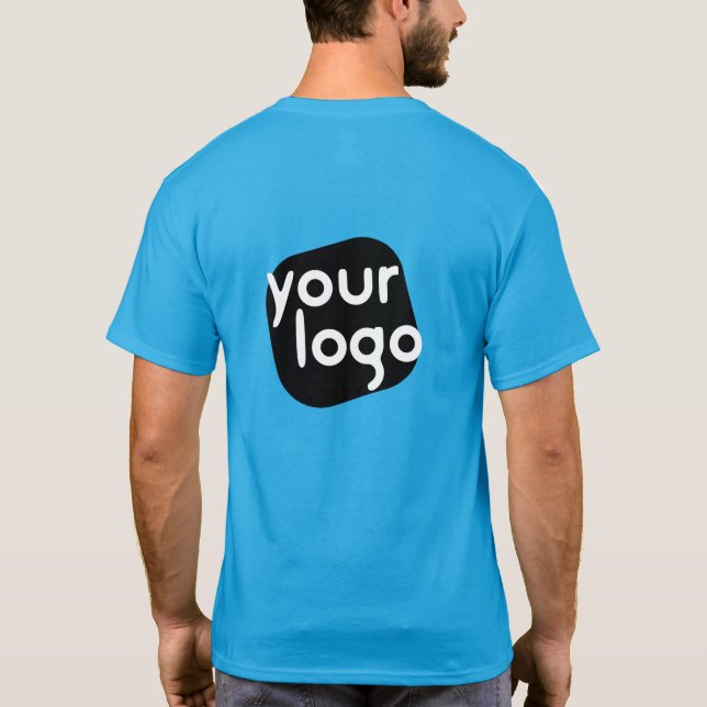 Camiseta Cor de fundo personalizada Moderna Adicionar seu l (Verso)