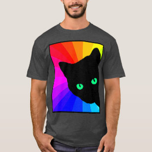 Camiseta Cor de Gato Preto Prisa Olhos Verdes do Gato