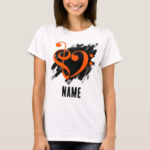 Camiseta Cor de laranja transparente e soprada personalizáv