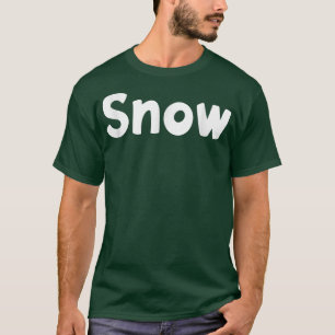 Camiseta Cor de Letra Branca, Moderna, QuicStyle Neve