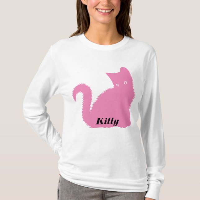 Camiseta Cor de mudança de gato (Frente)