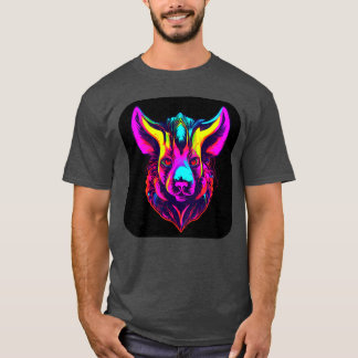 Camiseta Cor de Neon Estilo Festa Electro Rave engraçado