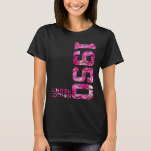 Camiseta Cor-de-rosa 72 anos 72.o aniversário de 1950