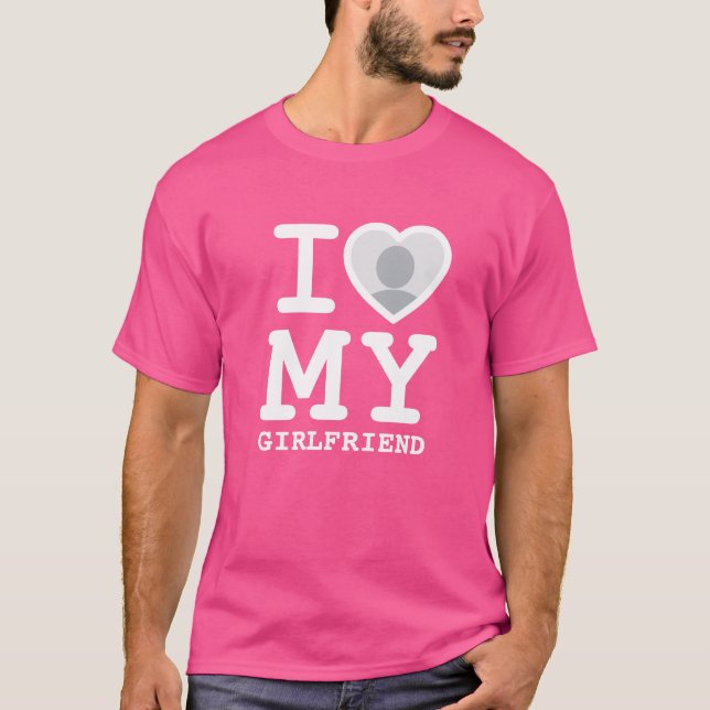 Camiseta Cor de rosa-branca personalizada adoro os meus nam (Frente)