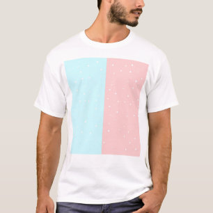 Camiseta Cor-de-rosa e azul