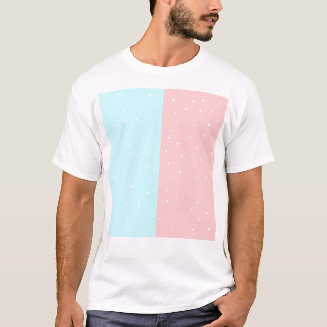Camiseta Cor-de-rosa e azul (Frente)