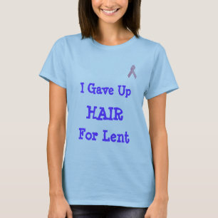 Camiseta cor-de-rosa-fita, eu dei acima, CABELO, para Lent
