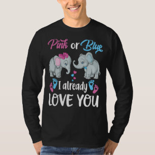 Camiseta Cor De Rosa Ou Azul Eu Já Te Amo Gen De Elefantes