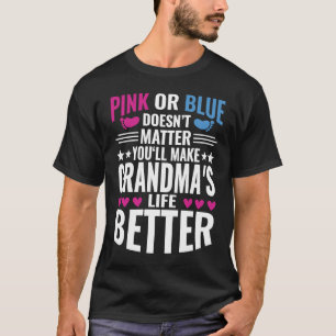 Camiseta Cor-de-rosa ou azul torna a vida de vovó melhor Re