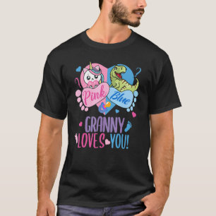 Camiseta Cor-de-rosa ou vermelhidão te ama Dinossauro ou Un