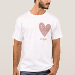 Camiseta Cor-de-rosa/Rosa Chá de fraldas Dada<br><div class="desc">Para mais opções de texto de boas-vindas de chá de fraldas,  consulte a coleção completa de cor-de-rosa: https://www.zazzle.com/collections/dusty_pink_rose-119320912565185572?rf=238296117664346256</div>