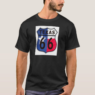 Camiseta Cor de Texas da rota 66