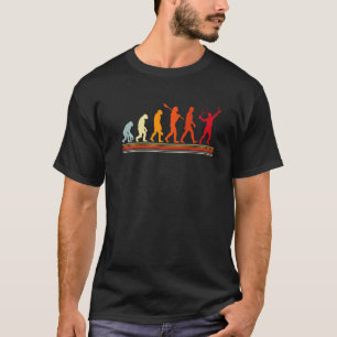 Camiseta Cor de Vintagem da Evolução do Jogador de Tênis de