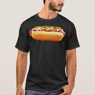 Camiseta Cor do cachorro quente 3D