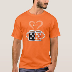 Camiseta Cor do Café Laranja + Preto ou Nós Pertencemos J