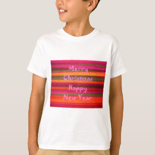 Camiseta Cor do Feliz ano novo Feliz de Natal