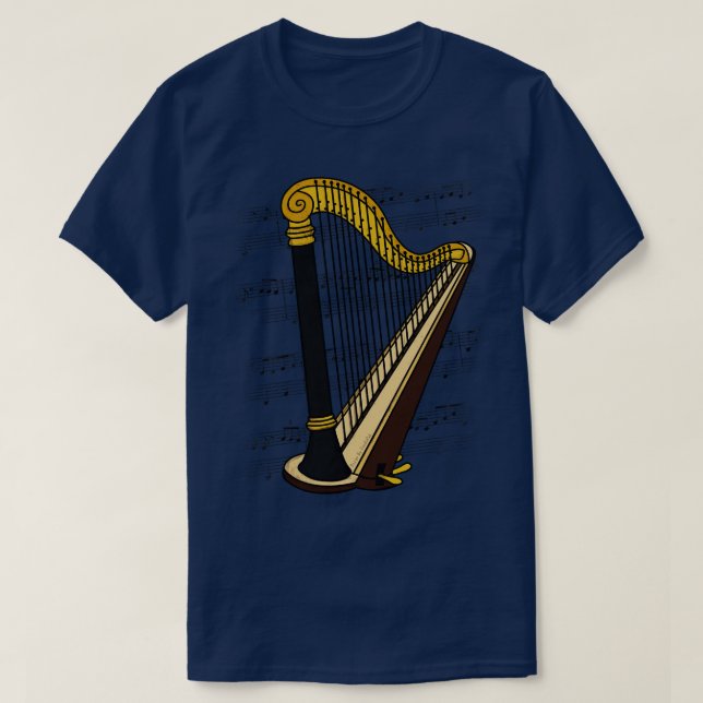 Camiseta Cor do músico da string do Harpist Player Harpist (Frente do Design)