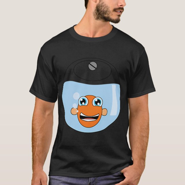 Camiseta Cor do peixe de bolso pequeno (Frente)