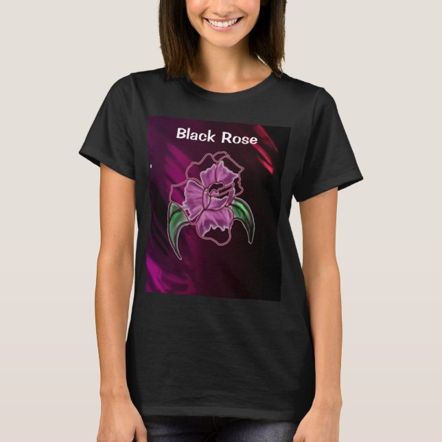 Camiseta Cor do Rosa preto (Frente)