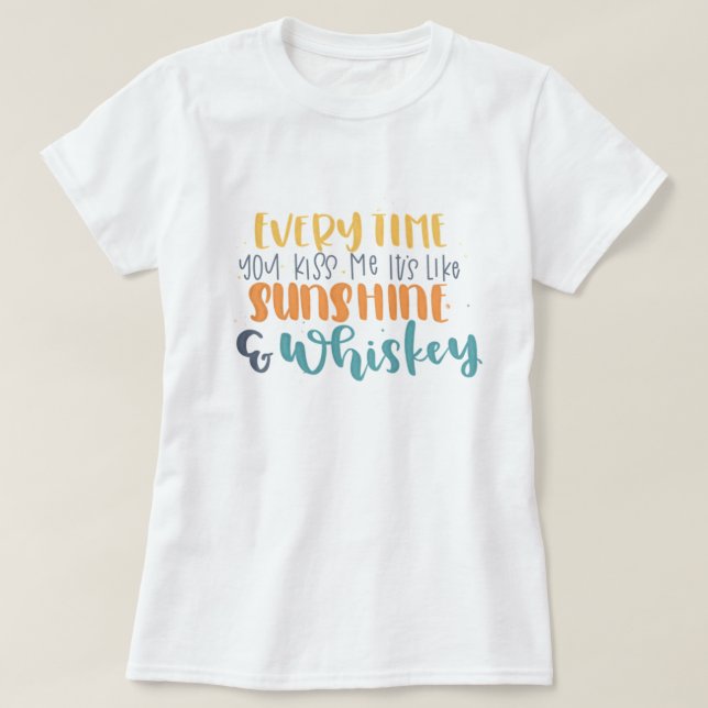 Camiseta Cor do Sol e do Whiskey (Frente do Design)