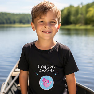 Camiseta Cor Escura dos Axolotls - Púrpura Cuta I