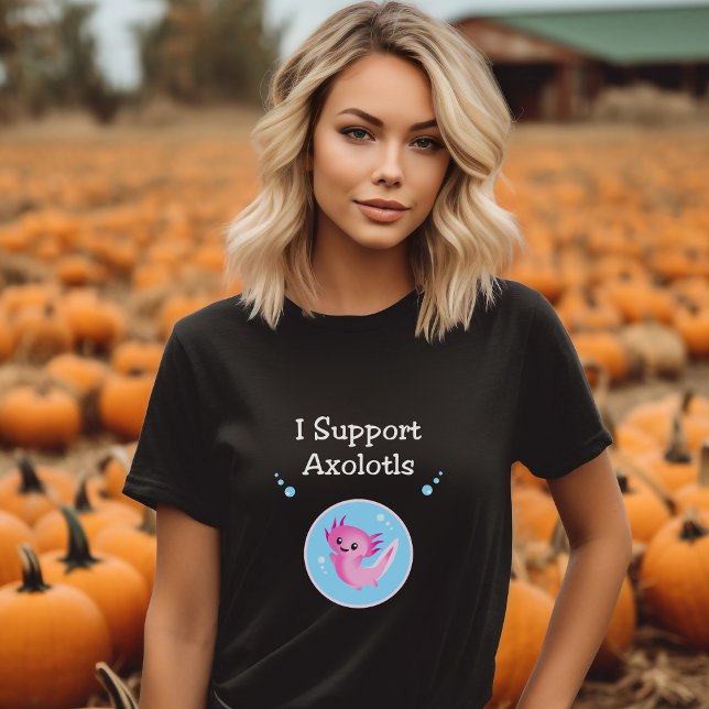 Camiseta Cor Escura dos Axolotls - Púrpura Cuta I (Criador carregado)