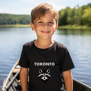 Camiseta Cor Escura Engraçada Do Toronto Raccoon