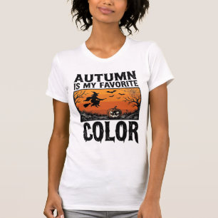 Camiseta Cor Favorita de Outono, Desenho Vetorial de Abóbor