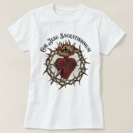 Camiseta Cor Jesu Sacratissimum Coração Sagrado de Jesus