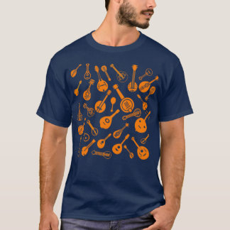 Camiseta Cor Laranja de Mandolim Múltiplo