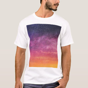 Camiseta Cor Mágica: Encantando o Fundo do Céu.