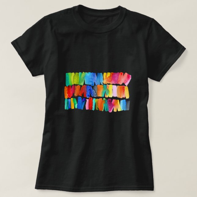 Camiseta Cor moderna de abstrato (Frente do Design)