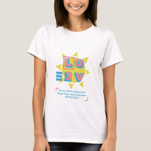Camiseta Cor Moderno O AMOR NUNCA FALHA 1 Cor 13