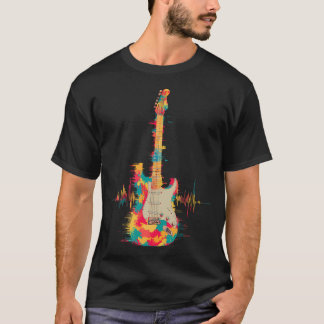Camiseta Cor Música Tinta Colorida Divertida Pulsação da Gu