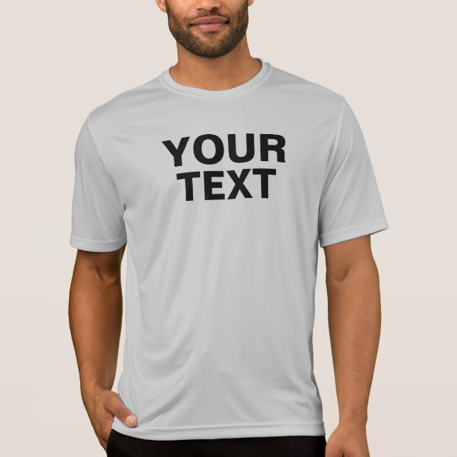 Camiseta Cor Personalizada E Modos Prateados De Texto Grand (Frente)