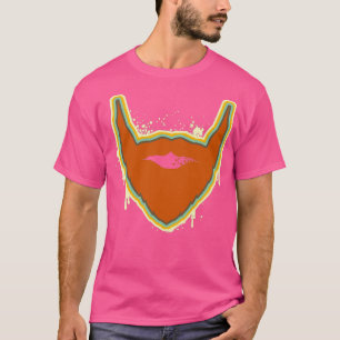 Camiseta Cor retrorativa da barba do estilo arte urbana de 