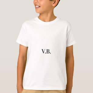 Camiseta Cor simples sólida adicionar texto nome monograma