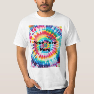 Camiseta Cor Tie-Dye Adicione Seu Texto