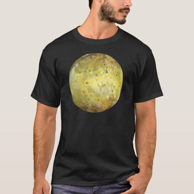 Camiseta Cor verdadeira do IO da LUA de JUPITER do PLANETA (Frente)